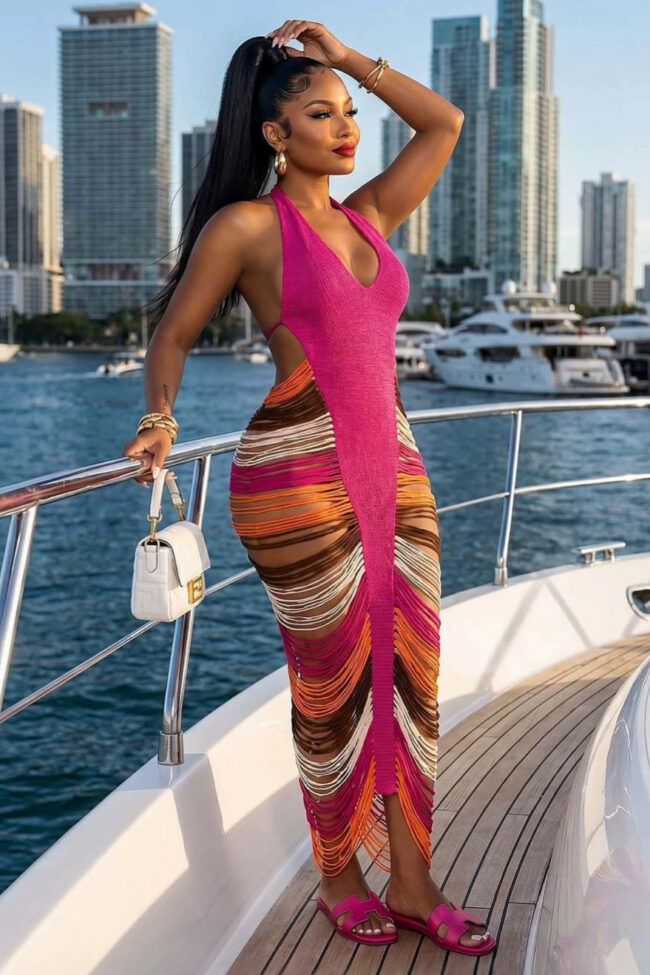 The Colette Knitted Bodycon Dress Detail – La Rose Couture Dresses & Gowns
