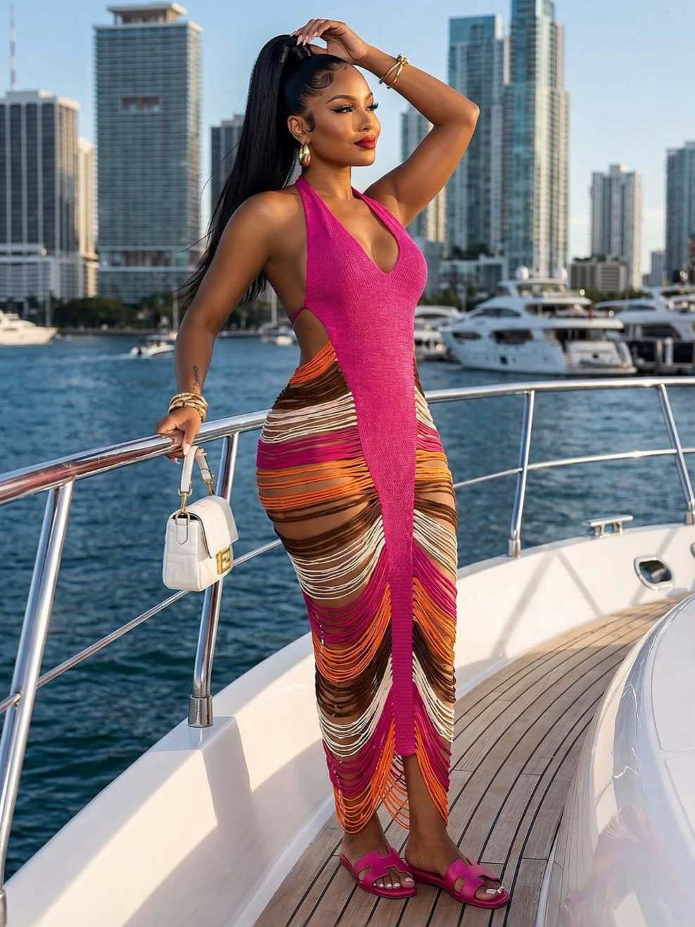 knitted bodycon dress for women - Image 3