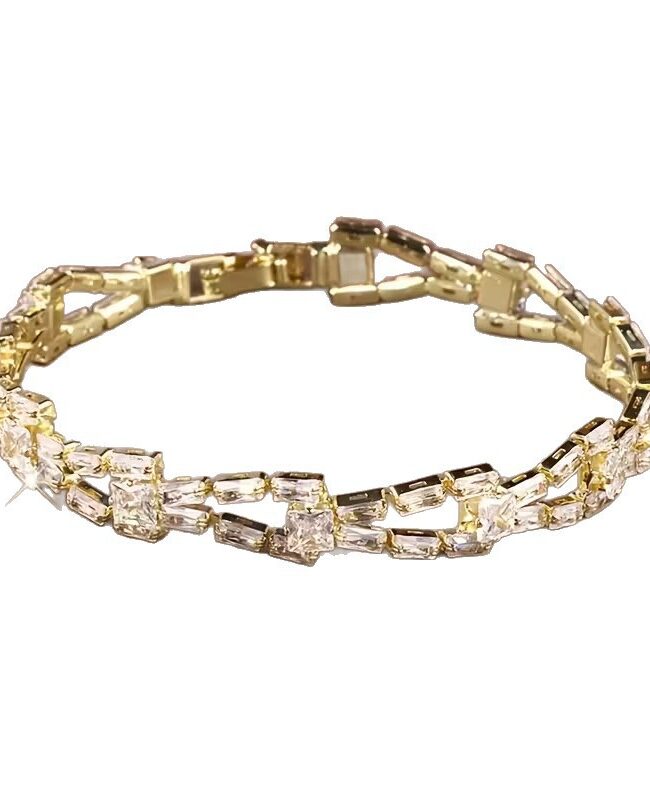 The Justine Zircon Hollow Chain Bracelet Detail – La Rose Couture Jewellery & Accessories