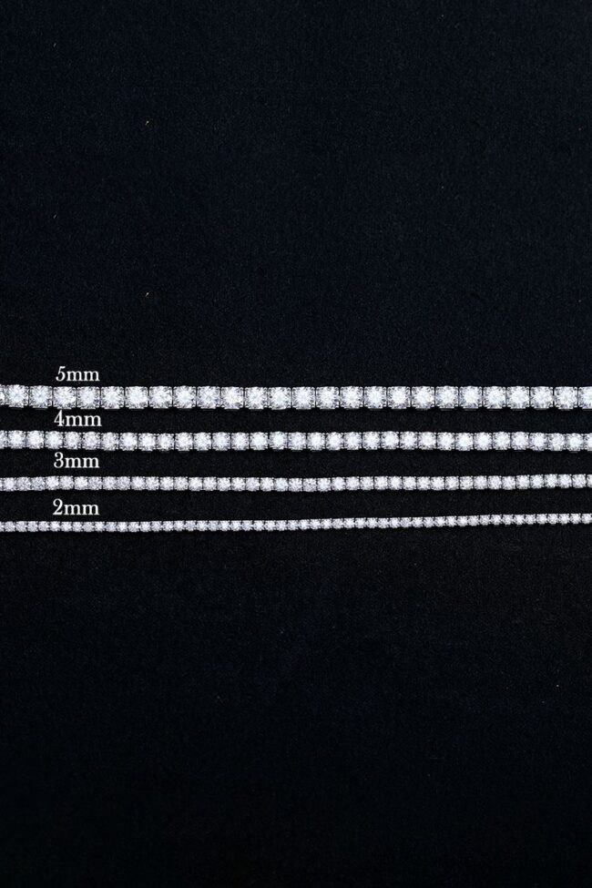S925 Sterling Silver Moissanite Tennis Bracelet Detail – La Rose Couture Jewellery & Accessories