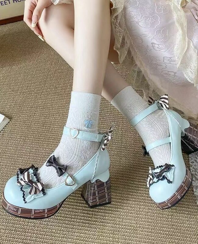 The Romane Bows Mary Jane High Heels – La Rose Couture Shoes & Footwear