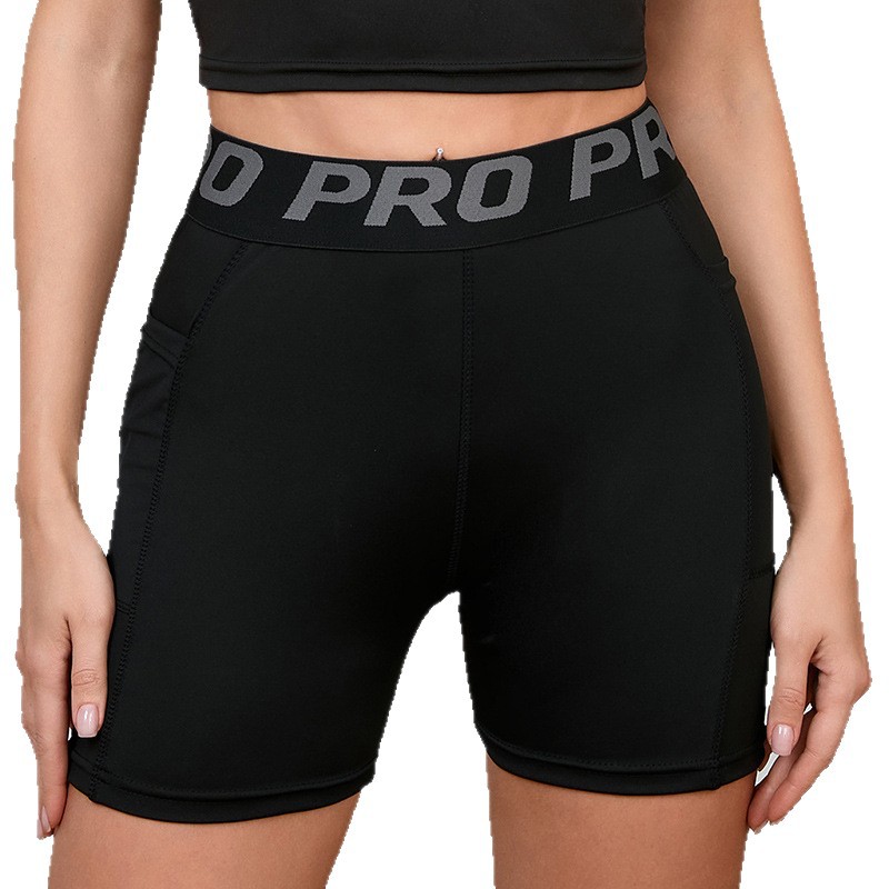 Womens PRO Fitness Yoga Shorts with Pockets - Image 2