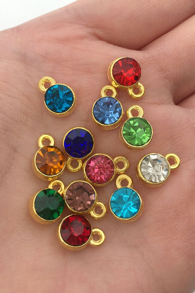 The Isaline Alloy Birthstone Pendant Diy Jewelry Accessories Detail – La Rose Couture Jewellery & Accessories
