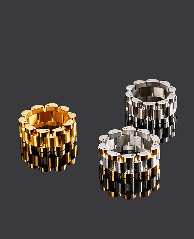 The Emmanuelle Punk Style Bracelet and Ring Set Detail – La Rose Couture Jewellery & Accessories