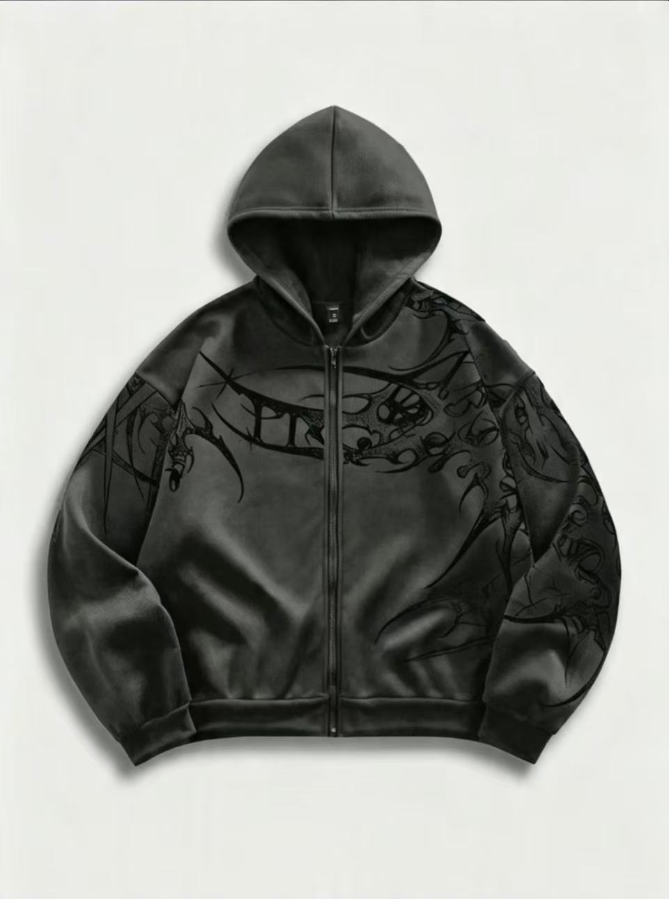 Gothic 3D Printed Hooded Sweatshirt - Image 4