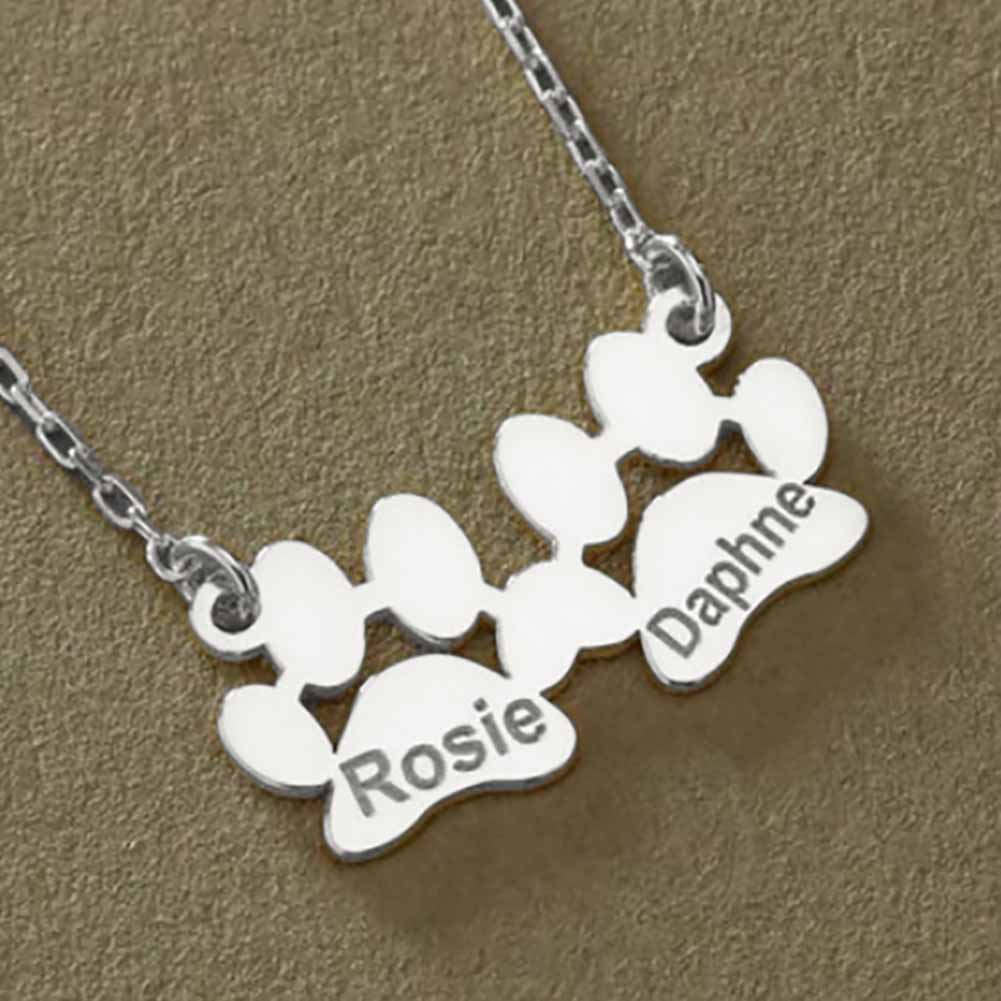 Laser-engraved pet memorial clavicle necklace - Image 2