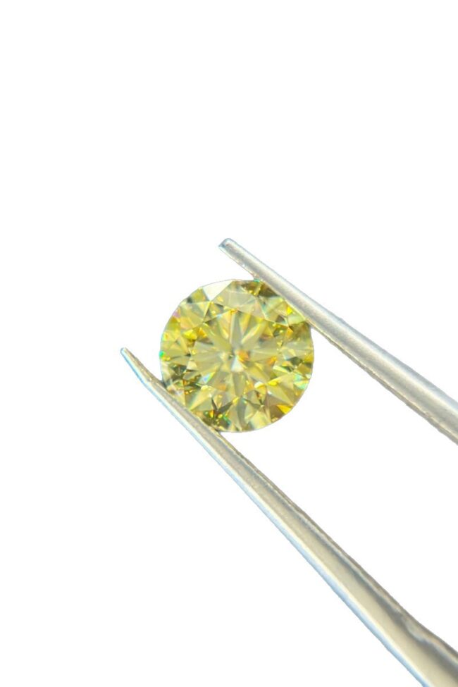 The Pascaline Lab Grown Round Yellow Diamond Detail – La Rose Couture Jewellery & Accessories