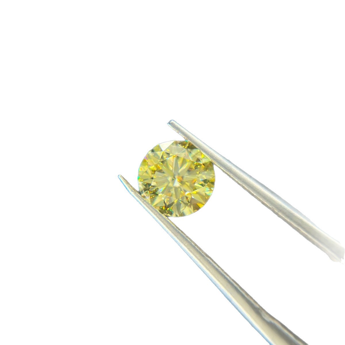 Lab Grown Round Yellow Diamond - Image 2