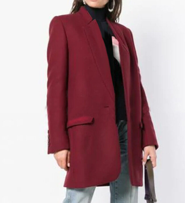 The Adrienne Stand Collar Wool Blend Coat Detail – La Rose Couture Coats & Jackets