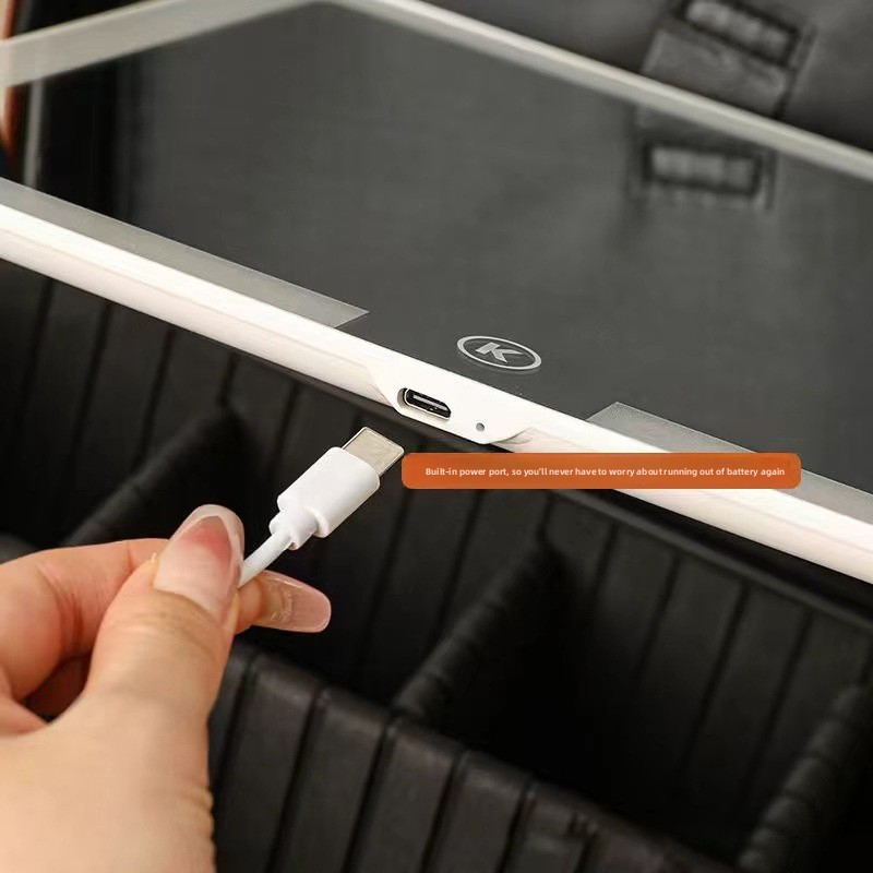 Portable LED Makeup Box with Mirror - Image 4