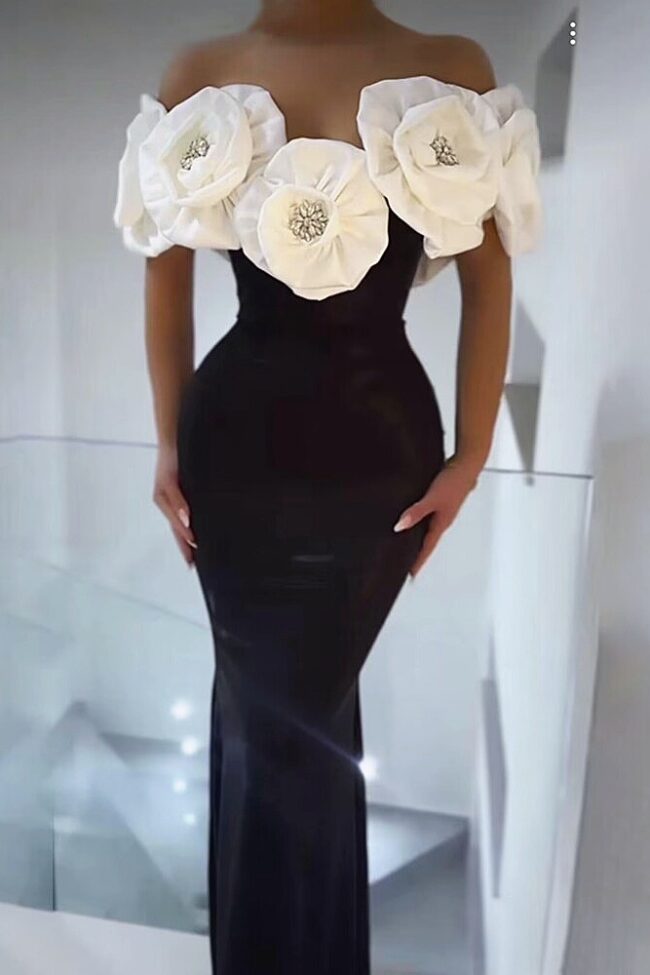 The Magali Elegant Off Shoulder Bandage Dress – La Rose Couture Dresses & Gowns