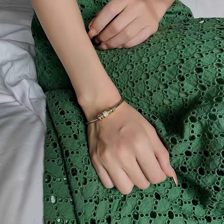 Adjustable Open-Waist Copper Alloy Bracelet For Women - Image 5