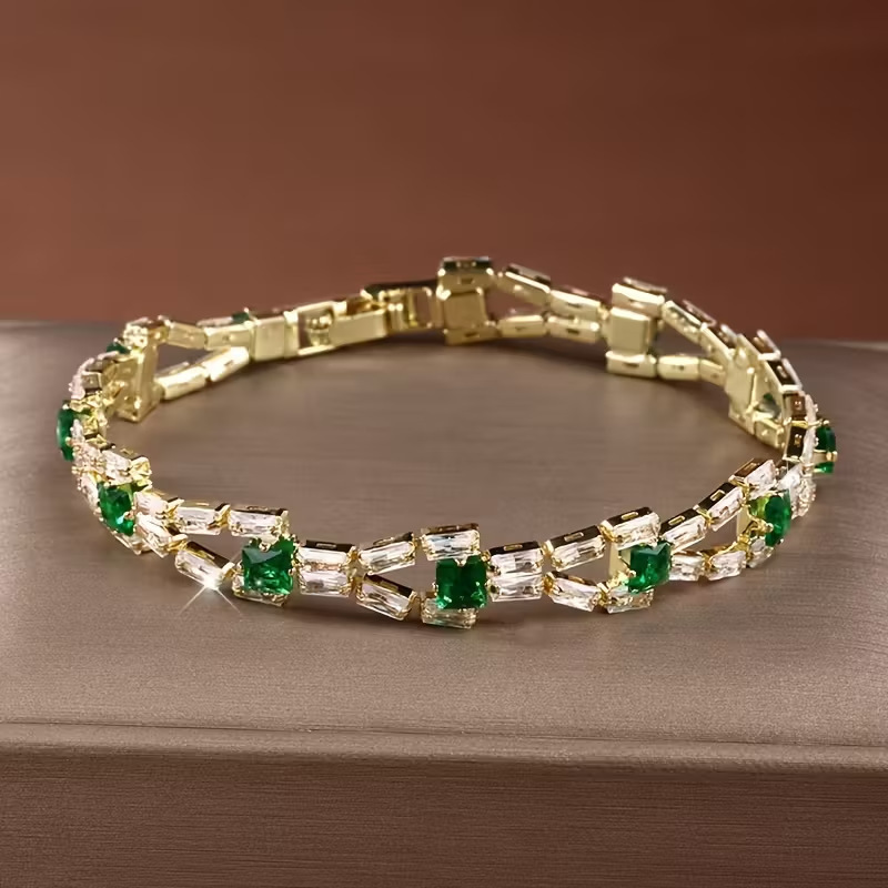 Zircon Hollow Chain Bracelet - Image 5