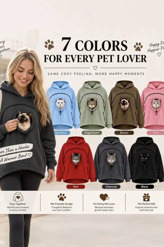 The Anais Couples Pet Carrier Hoodie Unisex Kangaroo Pocket Pullover Detail – La Rose Couture Tops & Blouses
