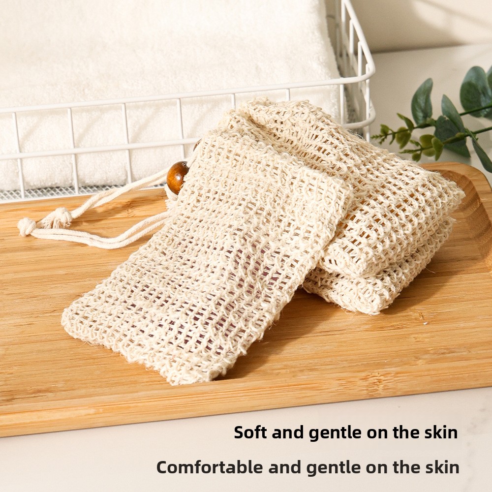 Hanging Cotton Linen Soap Bag - Image 3