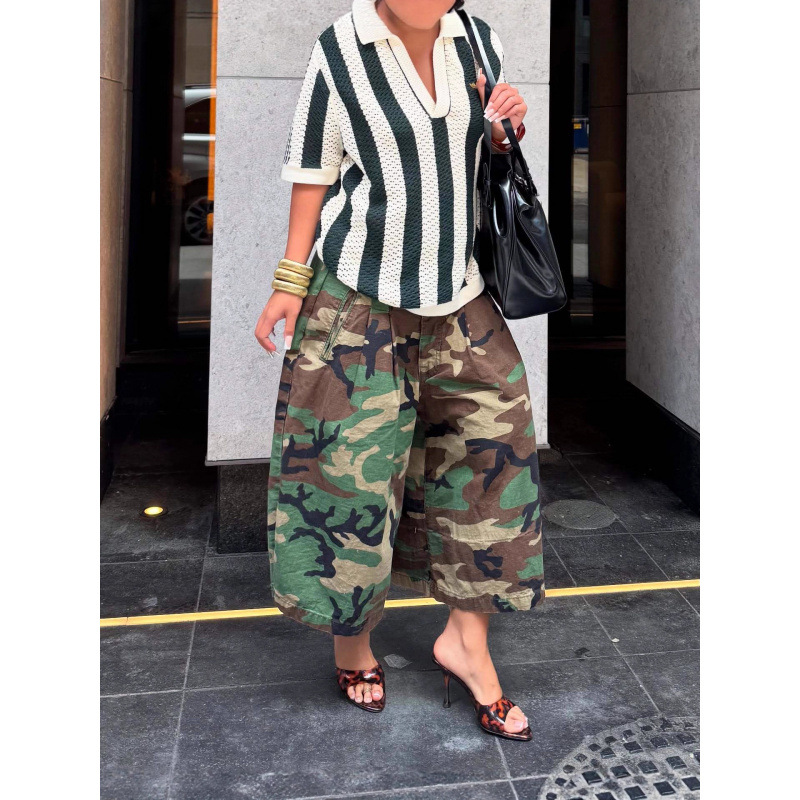 Women's Camouflage Wide-Leg Casual Pants - Image 3