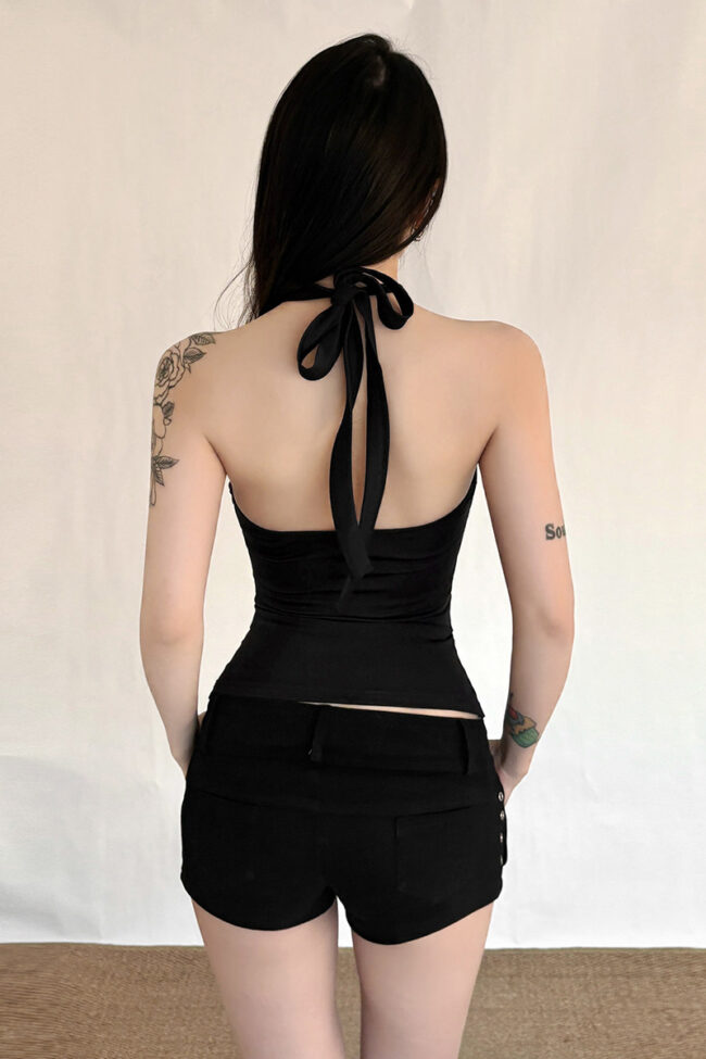The Faustine Tie Back Top Detail – La Rose Couture Tops & Blouses