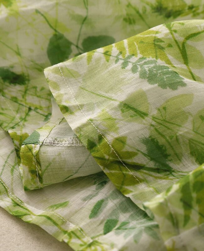 The Therese Ramie Printed a Line Mid Length Skirt Detail – La Rose Couture Trousers & Skirts