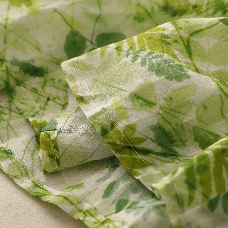 Ramie Printed A-Line Mid-Length Skirt - Image 2