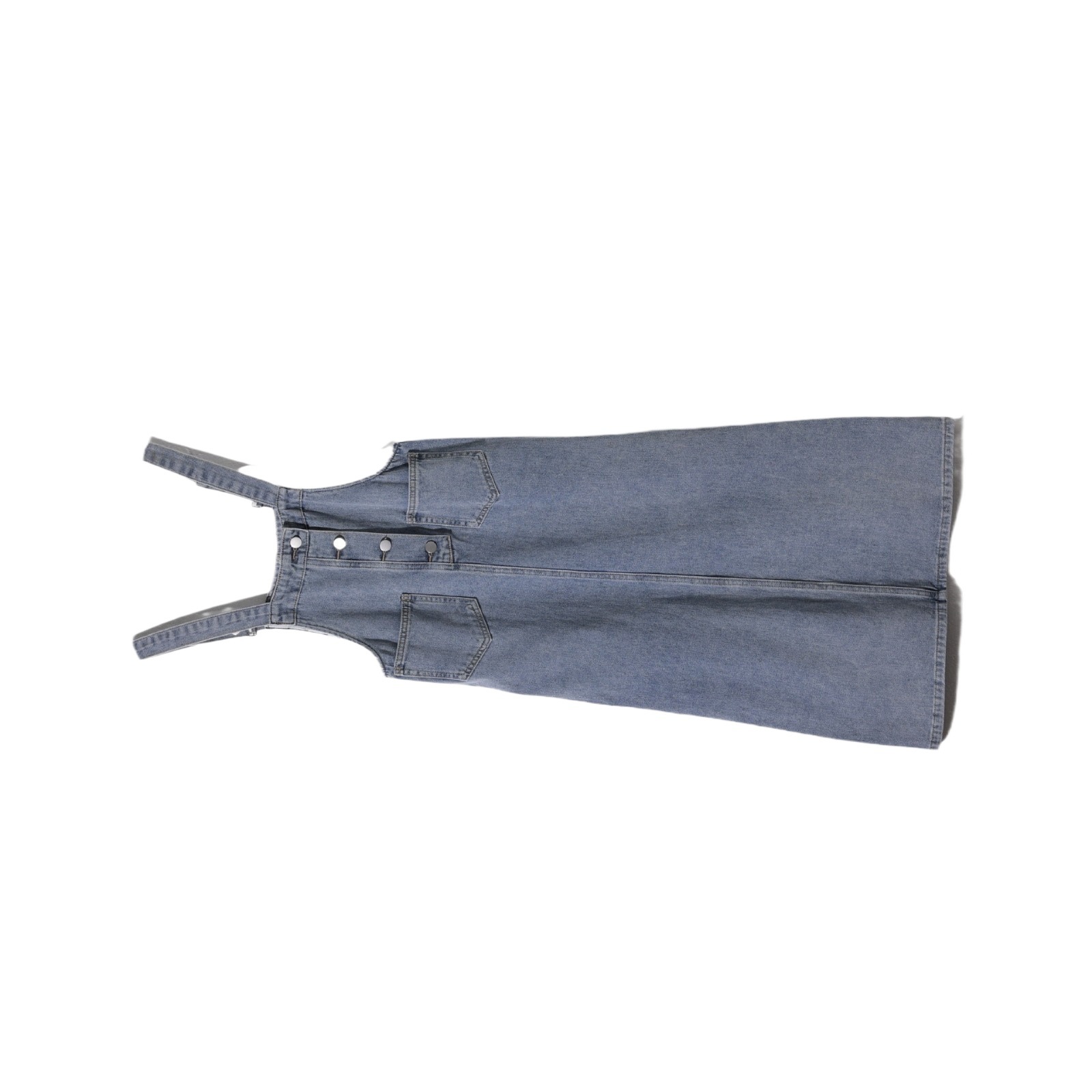 Women's Denim Suspender Dress - Image 5