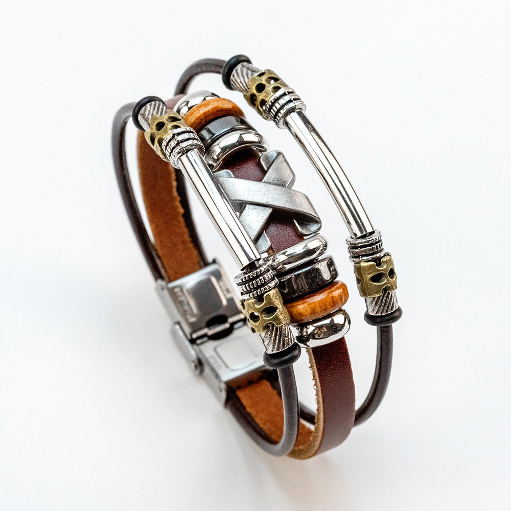 Unisex Genuine Cowhide Leather Bracelet with Stainless Steel Clasp Simple Stylish Jewelry - Image 5