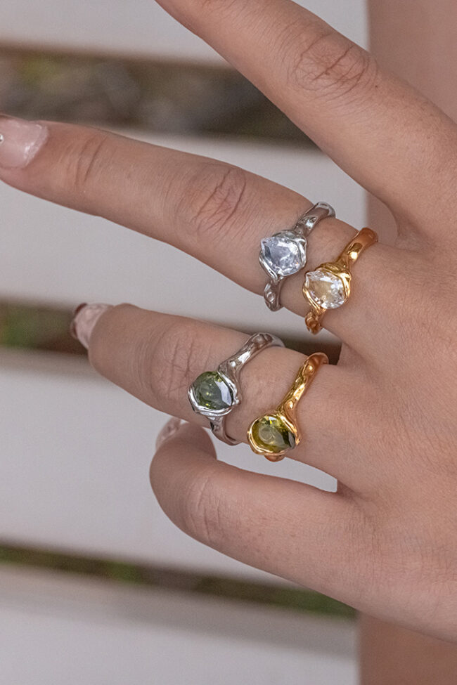 The Violette Stainless Steel Ring Detail – La Rose Couture Jewellery & Accessories