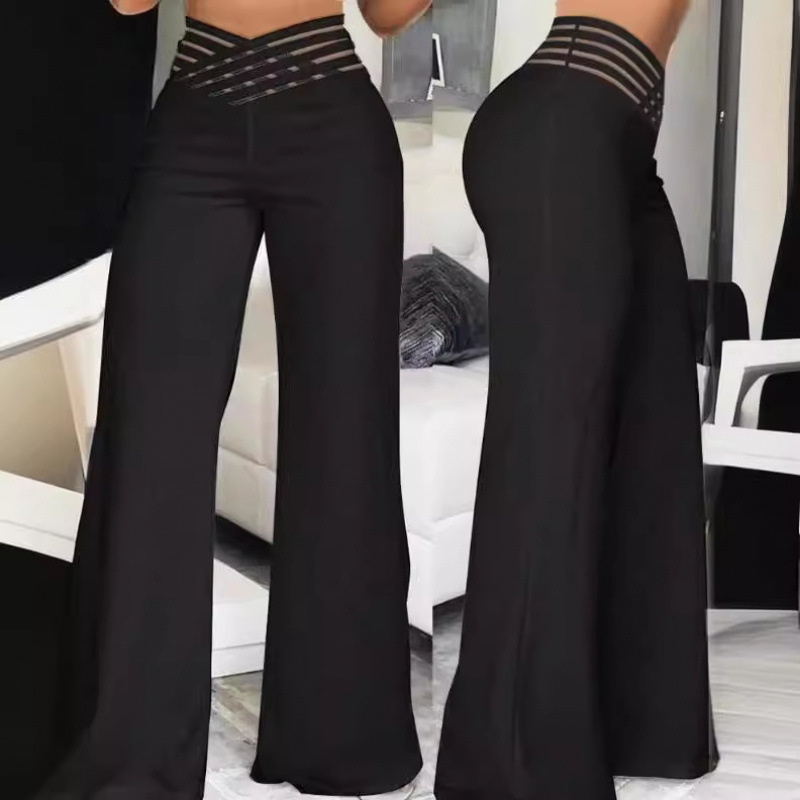 Women's High Waist Wide Leg Trousers - Image 2