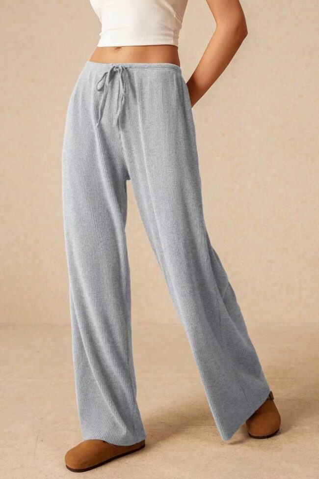 The Audrey Casual Loose Popular Elegant Wide Leg Pants Detail – La Rose Couture Trousers & Skirts