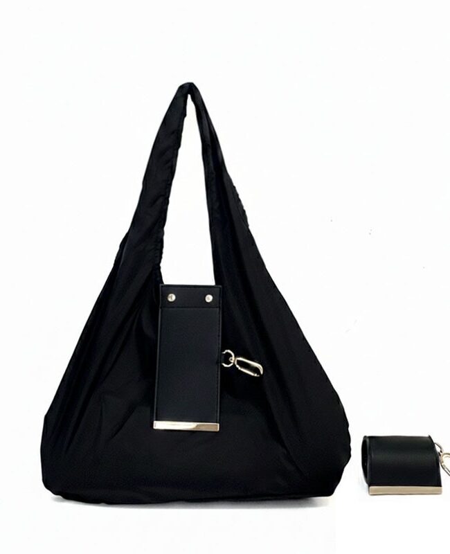 The Constance Portable Nylon Shopping Bag with Shoulder Strap – La Rose Couture Handbags & Clutches