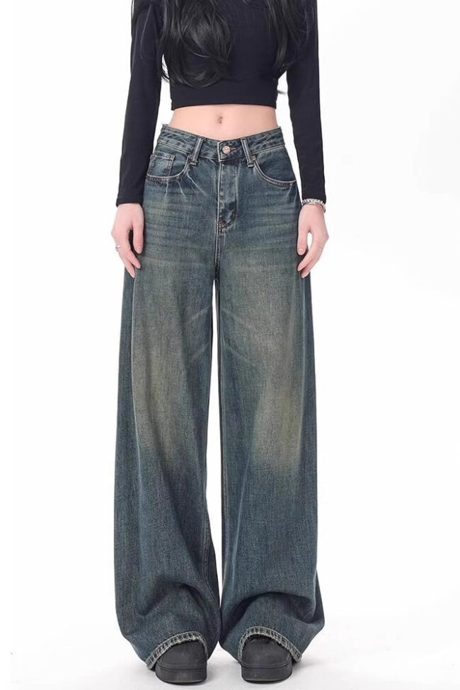 The Dorothee Wide Leg Jeans Detail – La Rose Couture Trousers & Skirts