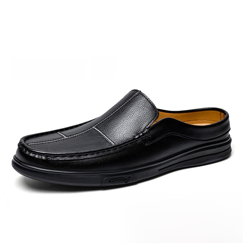 Mens Breathable Leather Slip On Shoes - Image 2