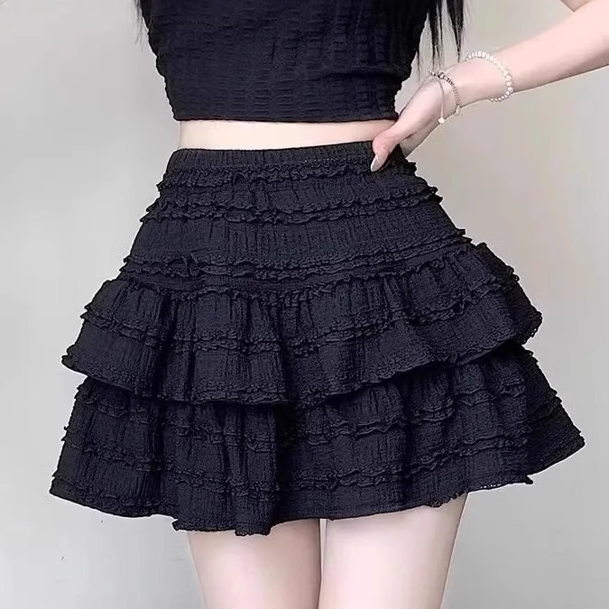 Ballet Style High Waisted A-Line Short Skirt