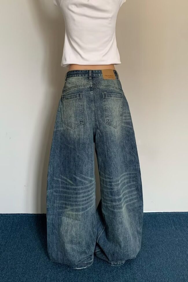 Retro Wide Leg Banana Pants Detail – La Rose Couture Trousers & Skirts