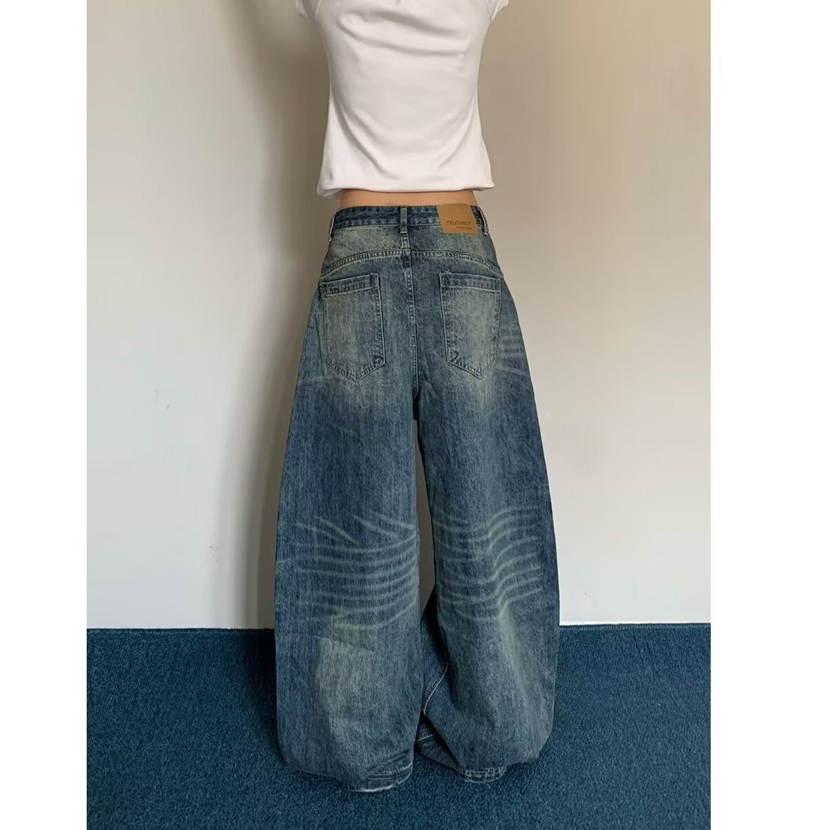 Retro Wide Leg Banana Pants - Image 3