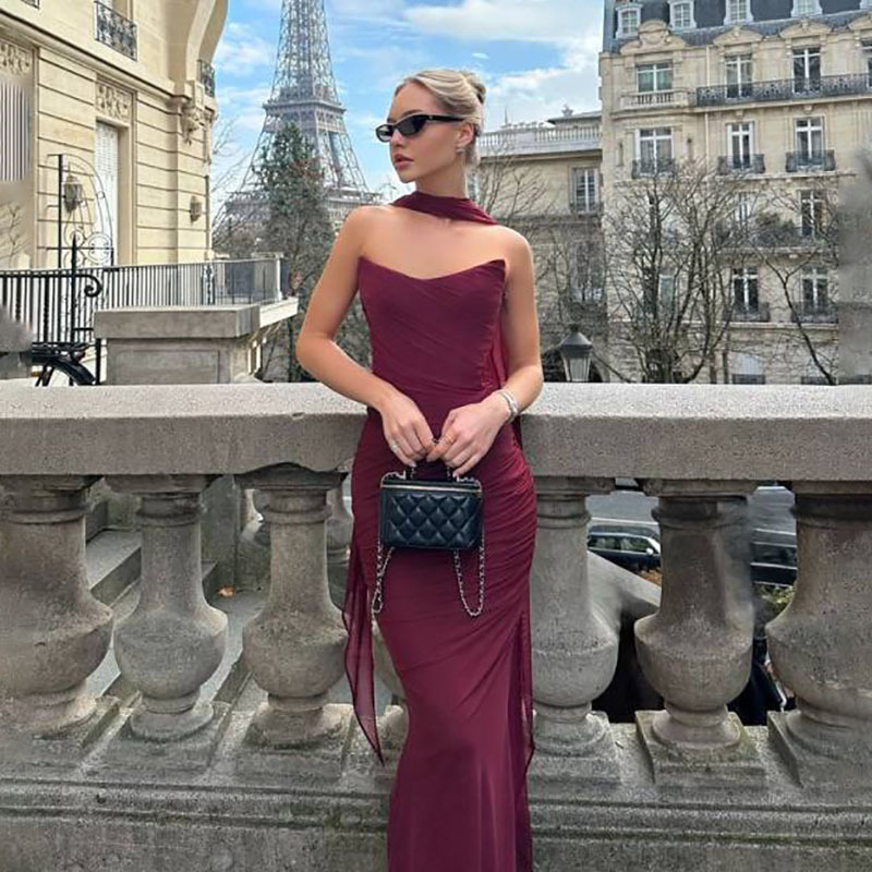 strapless long dress - Image 2