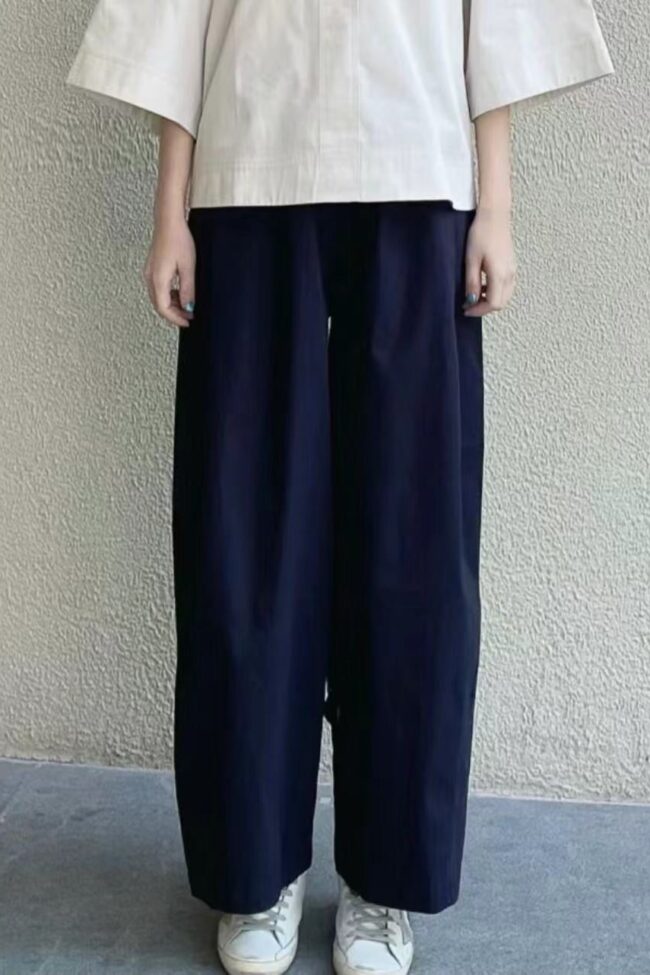 The Fleur Casual Elastic Waist Cotton Pants Detail – La Rose Couture Trousers & Skirts