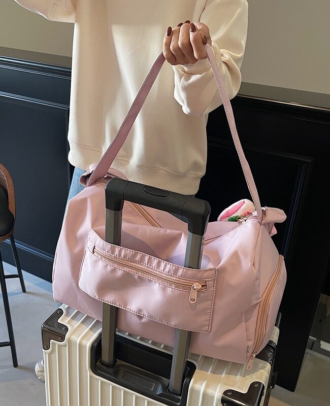 The Hermione Adjustable Crossbody Fitness Bag with Dry Wet Compartment Detail – La Rose Couture Handbags & Clutches