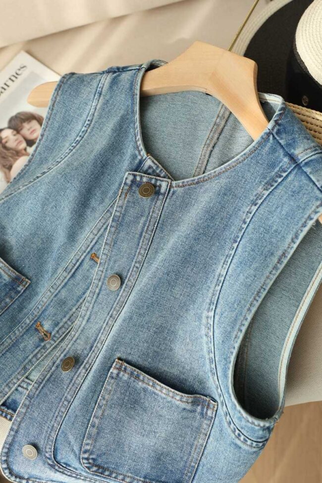 The Ariane Casual Denim Jacket Cardigan – La Rose Couture Coats & Jackets
