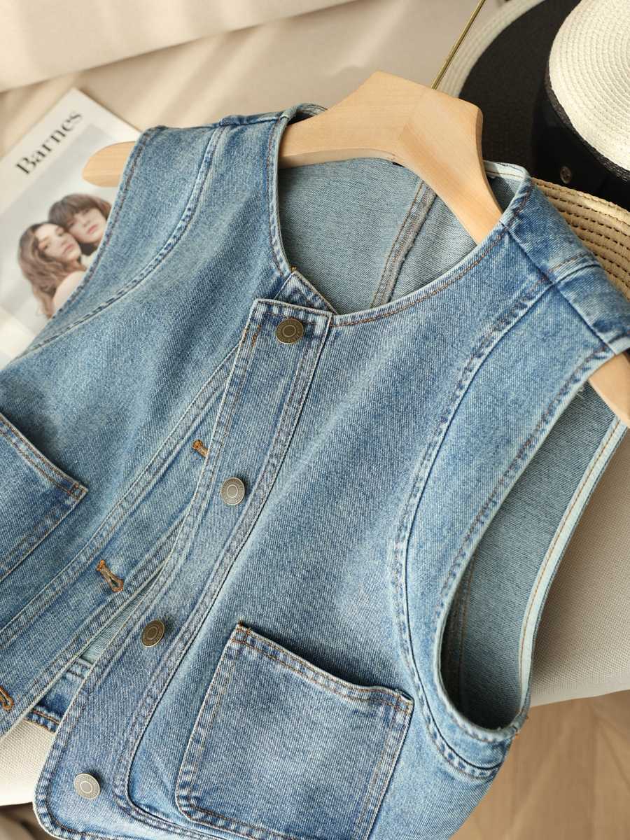 Women's casual denim jacket cardigan