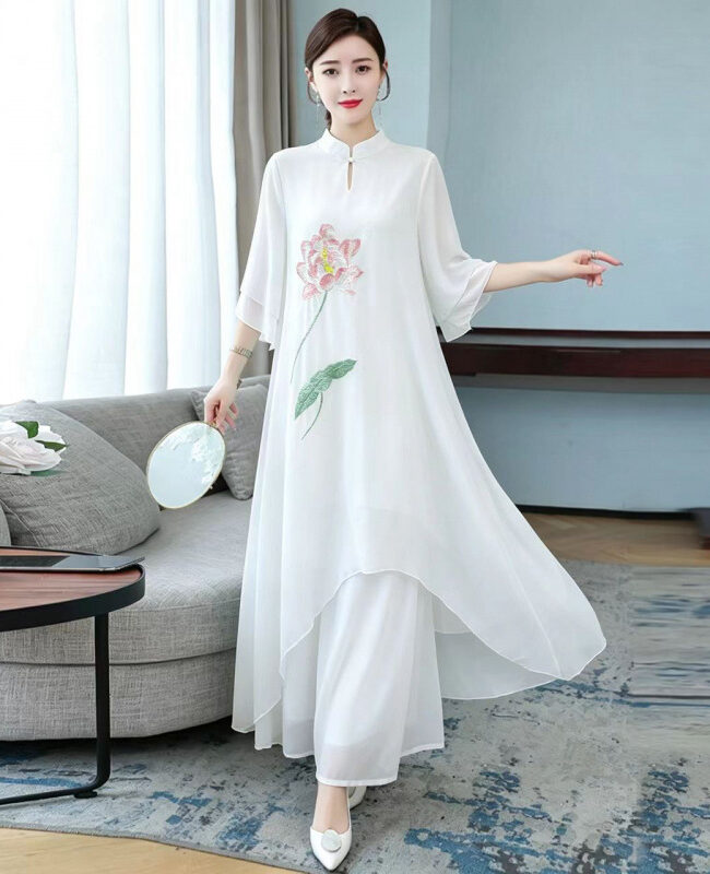 The Salome Dress Chiffon Pants – La Rose Couture Dresses & Gowns