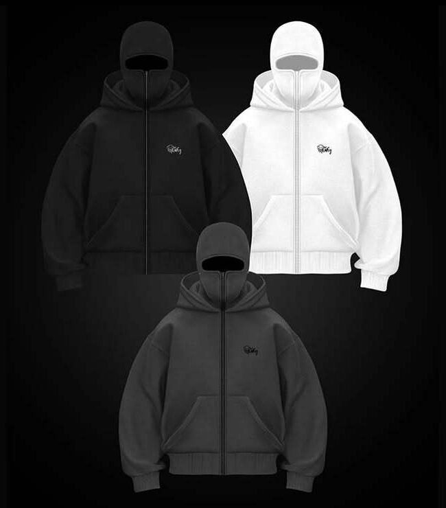 The Camille Hooded Zip Cardigan Sweater Windproof High Street Jacket Detail – La Rose Couture Coats & Jackets