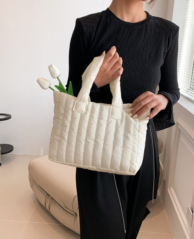 The Hermione Cotton Tote Bag Detail – La Rose Couture Handbags & Clutches