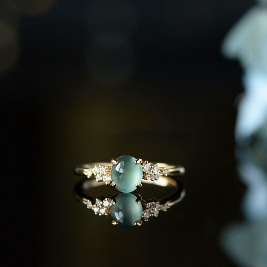 Adjustable Chalcedony Diamond Ring - Image 4