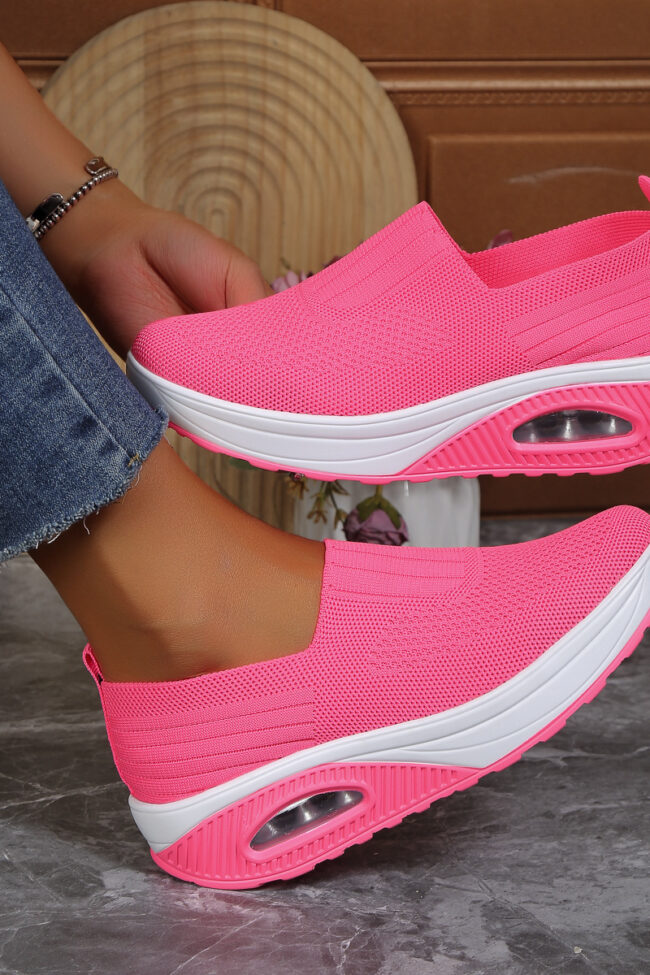 The Amelie Breathable Fly Knit Slip on Rocking Shoes with Air Cushion Detail – La Rose Couture Shoes & Footwear