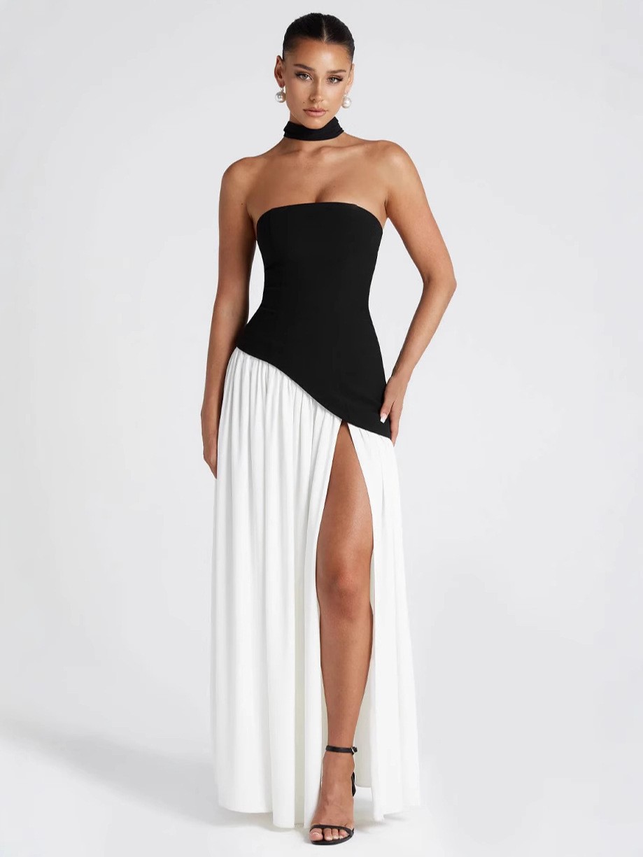 Solid Split Dress - Image 5