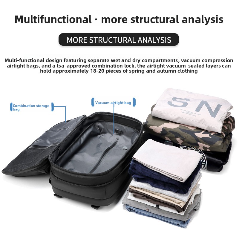 Multifunctional Travel Vacuum Compression Backpack - Image 2