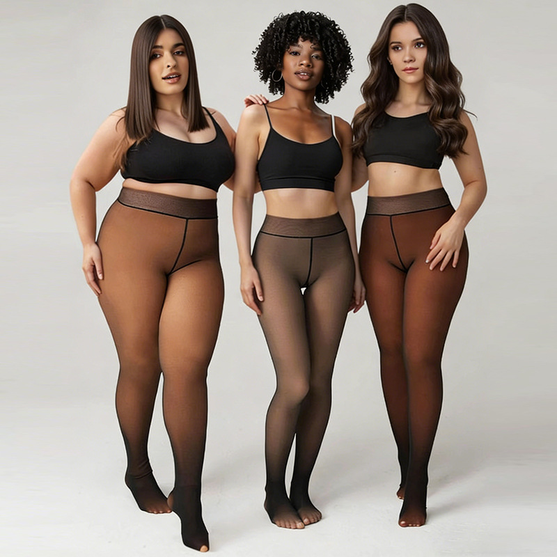 Fleece Lined Shaping Pantyhose - Image 2