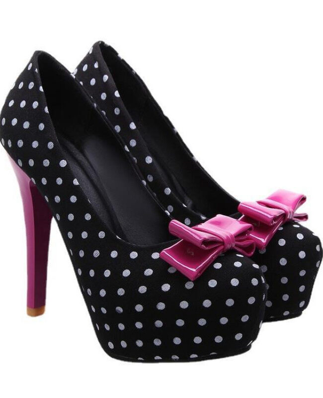 The Muriel Bow Accent High Heel Shoes Detail – La Rose Couture Shoes & Footwear