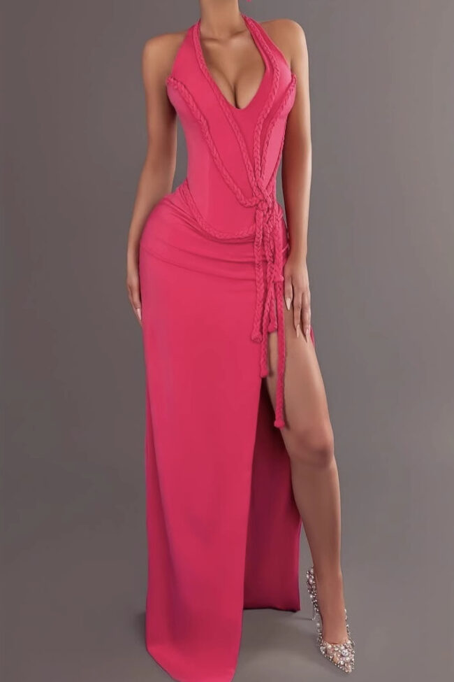 The Roxane Party Hollow Out Backless Long Bandage Dress – La Rose Couture Dresses & Gowns