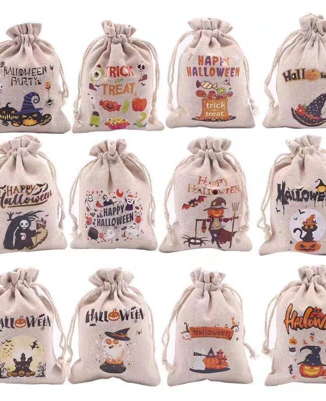 The Noemie Halloween Cotton Drawstring Gift Bag – La Rose Couture Handbags & Clutches